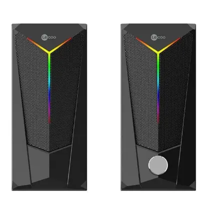 Lenovo Lecoo DS104 Kablolu Usb + 3.5Mm Jack 6W 80dB Rgb Işıklı 1+1 Gaming Speaker - Hoparlör resmi