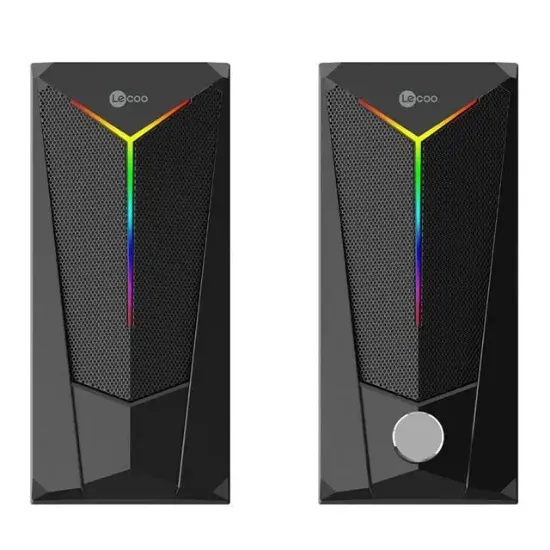 Lenovo Lecoo DS104 Kablolu Usb + 3.5Mm Jack 6W 80dB Rgb Işıklı 1+1 Gaming Speaker - Hoparlör resmi
