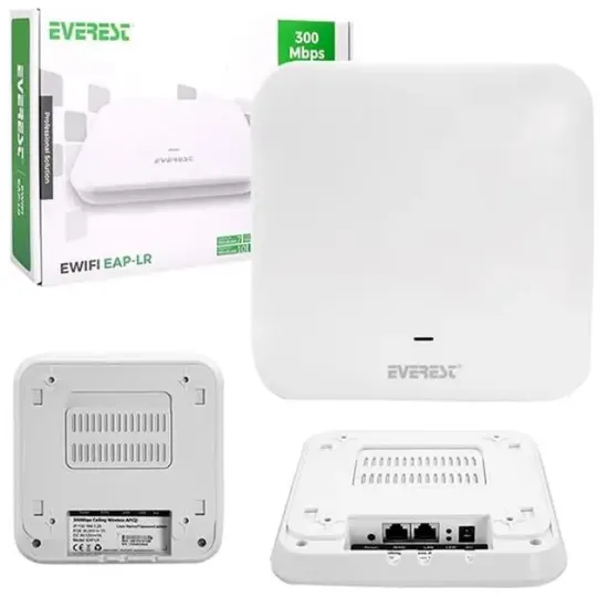 Everest EWIFI EAP-LR 300 MBPS 11N 2.4GHZ Tavan Access Point Router resmi