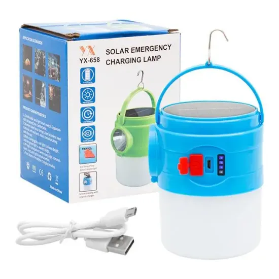 Powermaster 100W Çok Fonksiyonlu Solar Acil Durum Lambası PM-17840 resmi