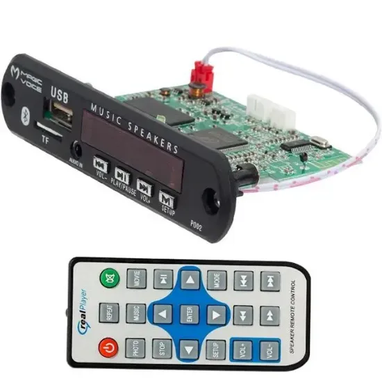 Magicvoice MP5 USB-SD-MMC-Bluetooth 12V-500mA Kumandalı Çevirici Dijital Video Player Board resmi