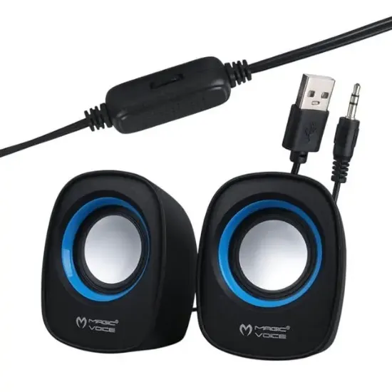 Magicvoice D-05A Mini 5 Watt Aux 2.0 Multimedia 1+1 USB Speaker - Hoparlör resmi