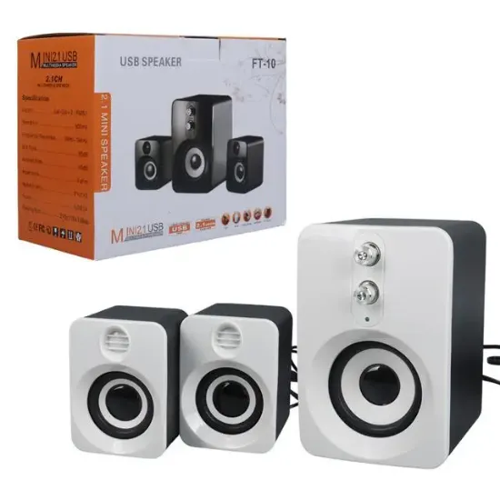MagicVoice FT-10 2+1 3x3 Watt Aux Multimedia Seti USB Speaker - Hoparlör resmi
