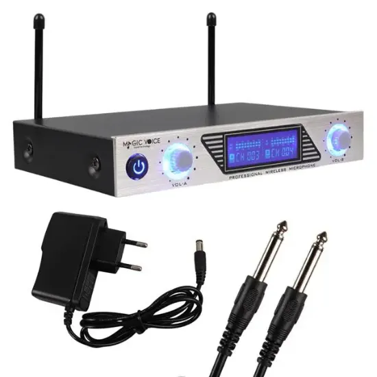 Magicvoice MV-1312EE UHF 2 El Kablosuz Telsiz Mikrofon resmi