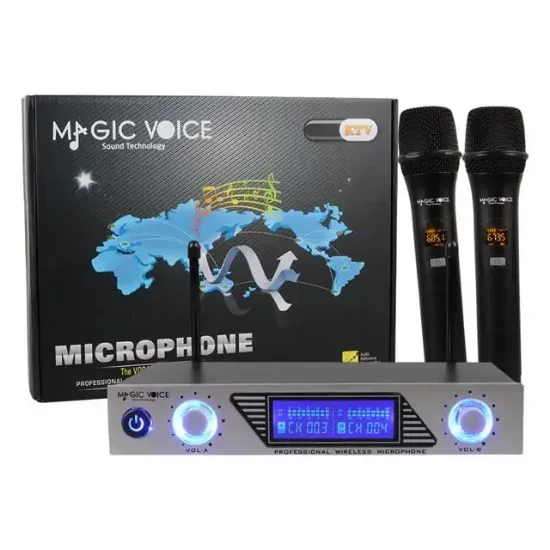 Magicvoice MV-1312EE UHF 2 El Kablosuz Telsiz Mikrofon resmi