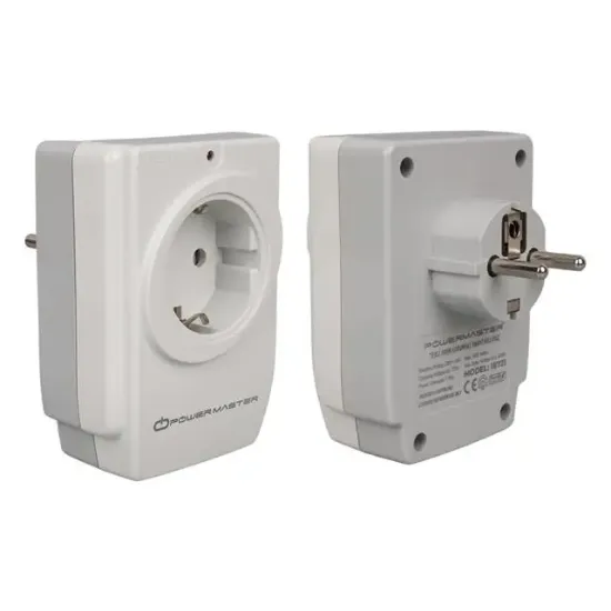 PowerMaster PM-18721 16 Amper - 3680 Watt Tekli Çocuk Korumalı 2 USB'LI 1400 Joule Akım Korumalı Priz resmi