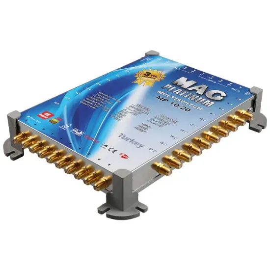 MAG Platinum MP 10/20 Multiswitch - 10 Giriş 20 Çıkışlı Merkezi Uydu Santrali Hybrid 4K ve 3D Destekli resmi