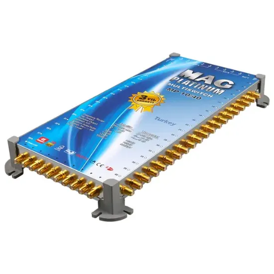 MAG Platinum MP 10/40 Multiswitch - 10 Giriş 40 Çıkışlı Merkezi Uydu Santrali Hybrid 4K ve 3D Destekli resmi