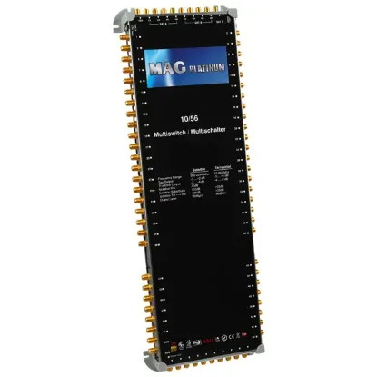 MAG Platinum MP 10/56 Multiswitch - 10 Giriş 56 Çıkışlı Merkezi Uydu Santrali Hybrid 4K ve 3D Destekli resmi