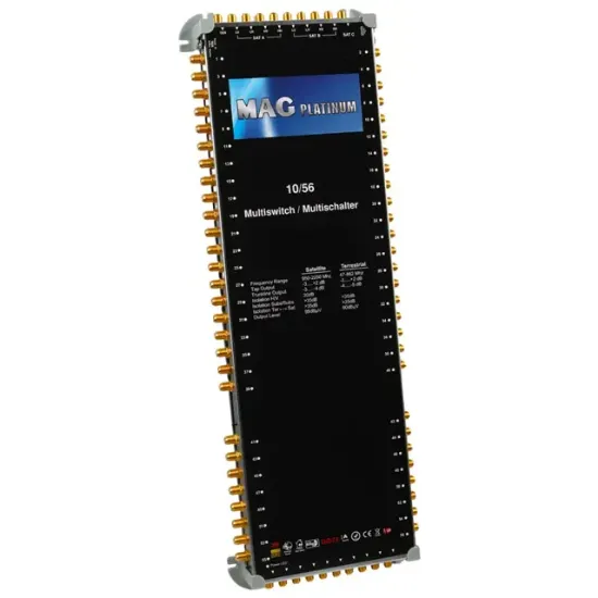 MAG Platinum MP 10/56 Multiswitch - 10 Giriş 56 Çıkışlı Merkezi Uydu Santrali Hybrid 4K ve 3D Destekli resmi