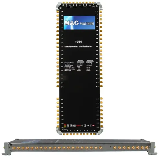 MAG Platinum MP 10/56 Multiswitch - 10 Giriş 56 Çıkışlı Merkezi Uydu Santrali Hybrid 4K ve 3D Destekli resmi