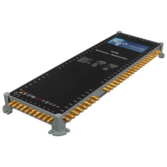 MAG Platinum MP 10/56 Multiswitch - 10 Giriş 56 Çıkışlı Merkezi Uydu Santrali Hybrid 4K ve 3D Destekli resmi