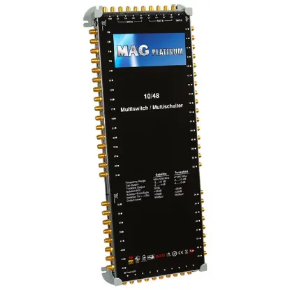 MAG Platinum MP 10/48 Multiswitch - 10 Giriş 48 Çıkışlı Merkezi Uydu Santrali Hybrid 4K ve 3D Destekli resmi