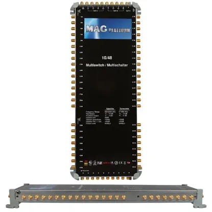 MAG Platinum MP 10/48 Multiswitch - 10 Giriş 48 Çıkışlı Merkezi Uydu Santrali Hybrid 4K ve 3D Destekli resmi