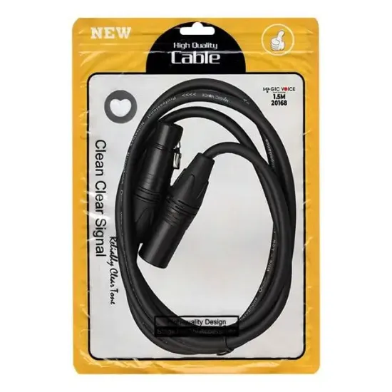 MagicVoice LD381 1.5 Metre Canon XLR Dişi - Canon XLR Erkek Stereo Plastik Jak Mikrofon Ses Kablosu resmi