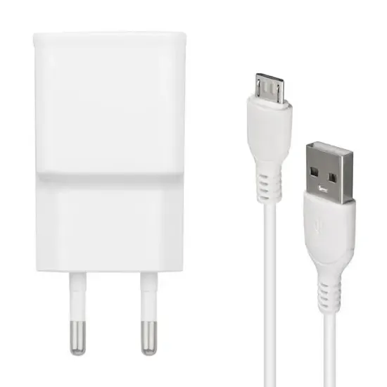 Weko WK-21434 2.1 Amper Telefon Şarj Adaptörü + Micro USB Kablo resmi