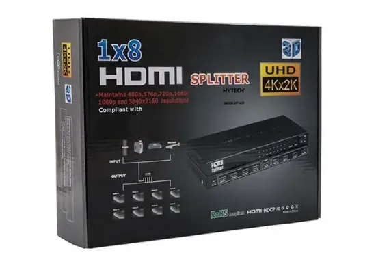 Hytech 8 Port 4K x 2K Hdmi Splitter Dağıtıcı HY-LU8 resmi