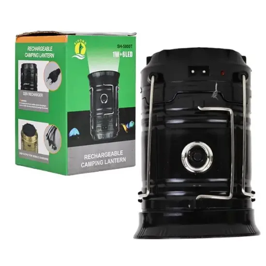 Powermaster Solar Şarjlı Kamp Lambası Sh-5800t 1w 6led resmi