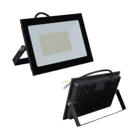 Powermaster PM-22572 100 Watt - 220 Volt 6500K IP66 150* Işık Açısı Siyah Slim Kasa Beyaz Led Projektör resmi