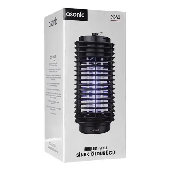 Asonic S24 4 Watt Siyah Led Işıklı Sinek Öldürücü resmi