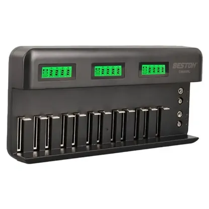 Beston C9036wl AA/AAA/9v/C Boy/Dboy/Ni-Mh/Ni-Cd/9v/Lityum Pil Lcd Ekranlı Hızlı Şarj Cihazı resmi