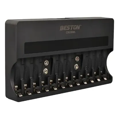 Beston C9028WL AA/AAA/9V/C Boy/D Boy/Lion Hızlı Pil Şarj Cihazı resmi