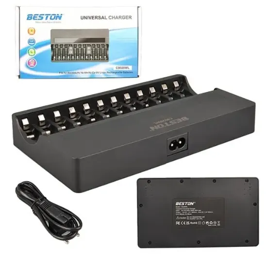 Beston C9028WL AA/AAA/9V/C Boy/D Boy/Lion Hızlı Pil Şarj Cihazı resmi