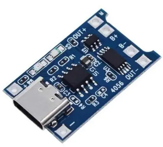 Weko BMS-TP4056 1S 5A BMS Devresi Lityum Batarya Şarj Modülü Type-C 28x17x4mm resmi