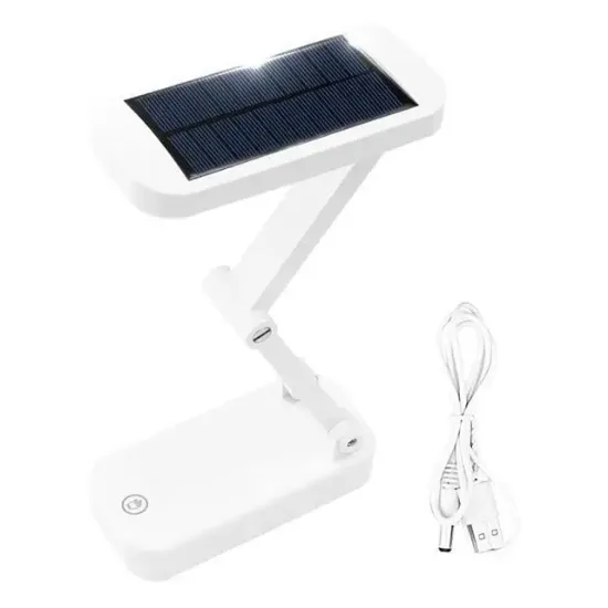 Powermaster PM-24440 Katlanabilir Dokunmatik Tuşlu Solar / Şarjlı Ledli Masa Lambası resmi