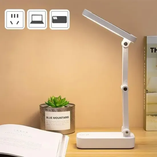 Powermaster PM-24440 Katlanabilir Dokunmatik Tuşlu Solar / Şarjlı Ledli Masa Lambası resmi