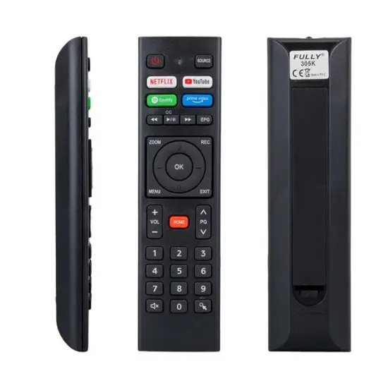 Telenova Netflıx - Youtube - Spotify - Prime Video Tuşlu Ses Komutsuz Lcd Led TV Kumanda resmi