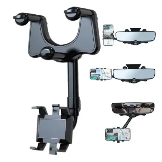 PowerMaster PM-25159 Araç İçi Dikiz Aynası Telefon Tutucu 360 Derece Ayarlanabilen resmi