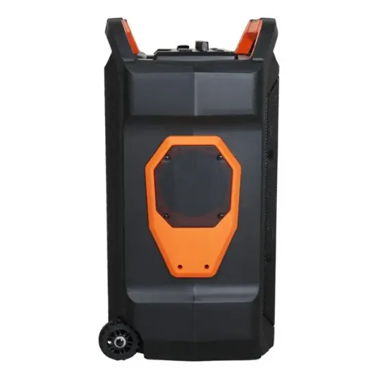 Shile SL-10 120 Watt Taşınabilir Seyyar Amfi Hoparlör Kablosuz 1 EL + 1 Yaka Mikrofonlu Kumandalı USB+SD+BT resmi