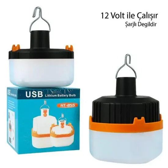 PowerMaster HT-A11 12 Volt Siyah Led Lamba Krokodil Maşalı Uçlu 21 SMD Ledli resmi