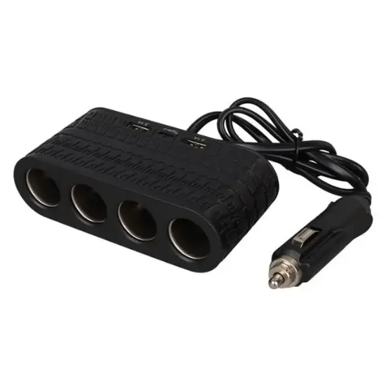 Olesson 1654 12-24V Çift USB - TYPE-C 120W 80cm Kablolu 4'LÜ Araç Çakmak Çoklayıcı resmi