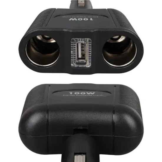 Olesson 1646 12-24V Tek USB Girişli 100W Çiftli Araç Çakmak Çoklayıcı resmi