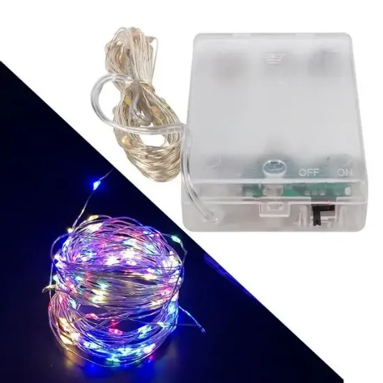 Powermaster PM-2557 Pilli RGB 4 Renkli RGB 10 Metre Kablolu Bağ Led resmi