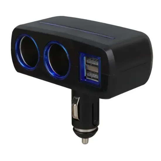 Olesson 1637 12-24V Çift USB Girişli 120W 2'li Araç Çakmak Çoklayıcı resmi