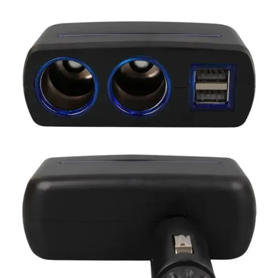 Olesson 1637 12-24V Çift USB Girişli 120W 2'li Araç Çakmak Çoklayıcı resmi