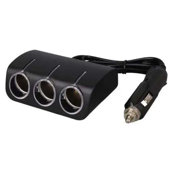 Olesson 1521 12-24V 120W 80 CM Kablolu 3'LÜ Araç Çakmak Çoklayıcı resmi