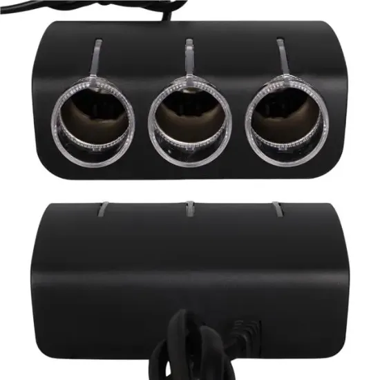 Olesson 1528 12-24V Tek USB Girişli 120W 80cm Kablolu 3'LÜ Araç Çakmak Çoklayıcı resmi