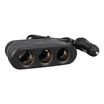 Olesson 2013 12-24V TYPE-C + USB Girişli 120W 80 CM Kablolu 3'lü Araç Çakmak Çoklayıcı resmi