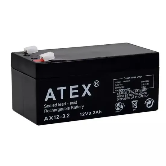 ATEX AX12-3.2 12 Volt - 3.2 Amper Bakımsız Kuru Akü (134x70x60 mm) resmi