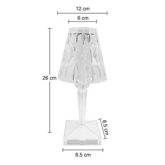 PowerMaster HA-1638 Dekoratif RGB LED'li Ambiyans Masa Gece Lambası Şarjlı Dokunmatik Tuşlu resmi