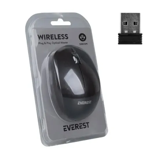 Everest SMW-88 USB Siyah 1200 DPI 2.4Ghz Kablosuz Mouse resmi
