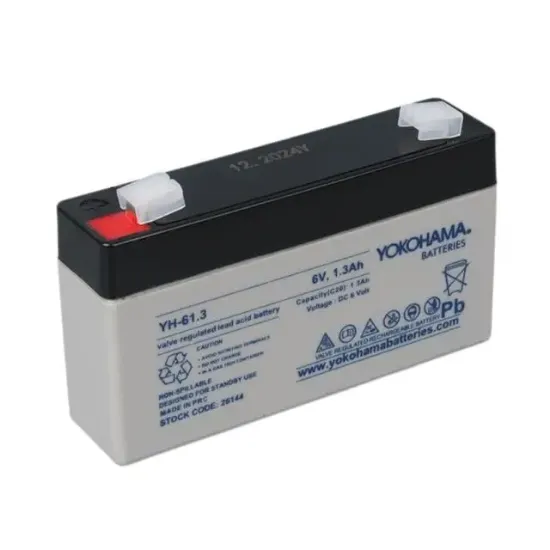 Yokohama YH-61.3 6 Volt - 1.3 Amper Akü (98x25x52 mm) resmi