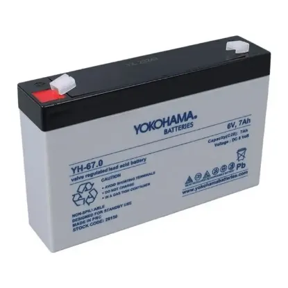 Yokohama YH-67.0 6 Volt - 7 Amper Akü (150x50x94 mm) resmi