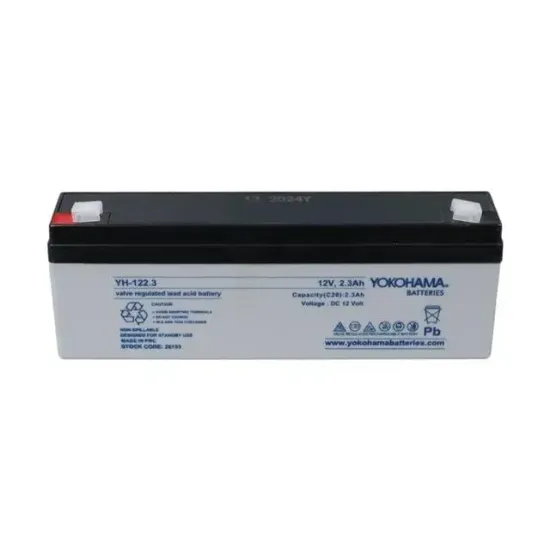 Yokohama YH-122.3 12 Volt - 2.3 Amper Yatık Uzun Akü (176x61x33 mm) resmi