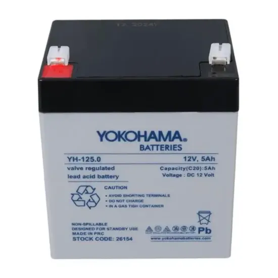 Yokohama YH-125.0 12 Volt - 5 Amper Akü (90x70x101 mm) resmi