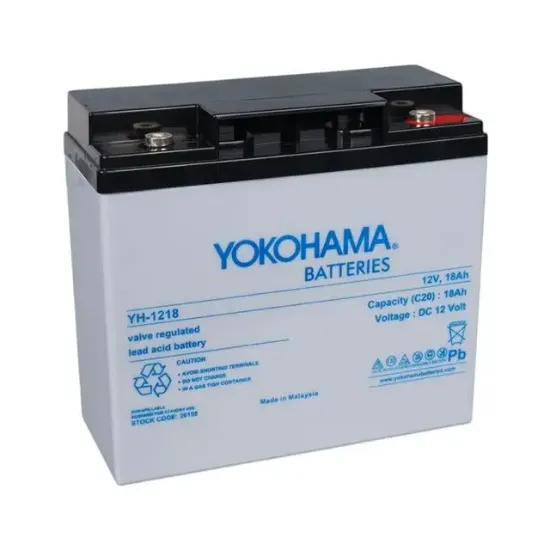 Yokohama YH-121.8 12 Volt - 18 Amper Akü (181x76x167 mm) resmi